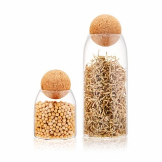 borosilicate cork ball glass jars