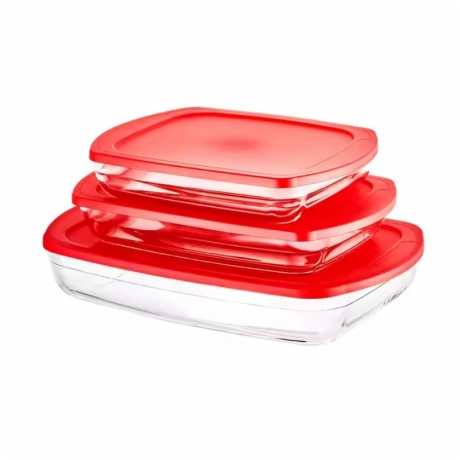 borosilicate glass bakeware with airtight lids