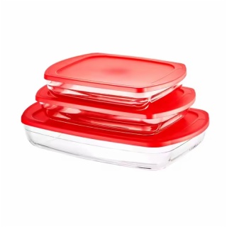 borosilicate glass bakeware with airtight lids