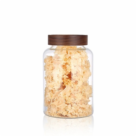 Borosilicate Glass Container With Wooden Lid