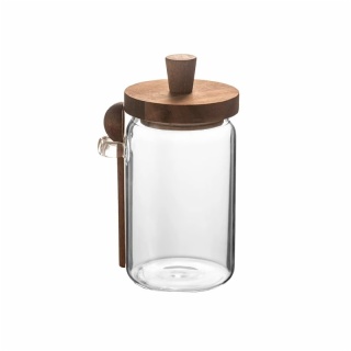 Borosilicate Glass Jar With Wooden Lid