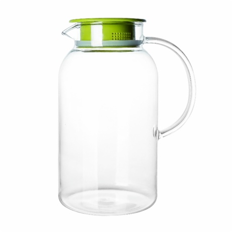 borosilicate glass jug with lid
