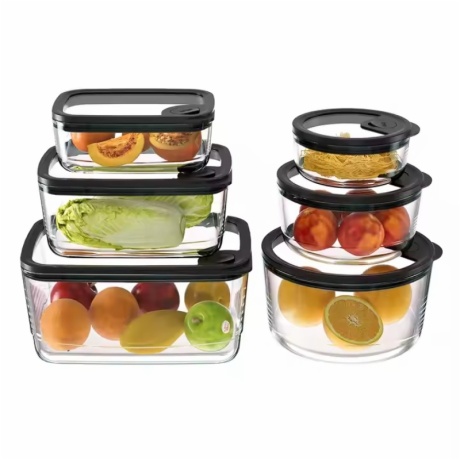 borosilicate glass microwave containers with vented lids