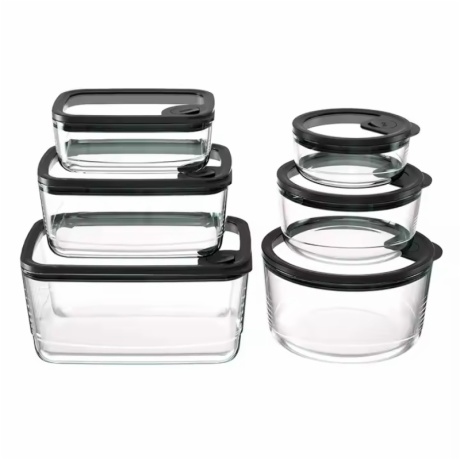 borosilicate glass microwave containers with vented lids