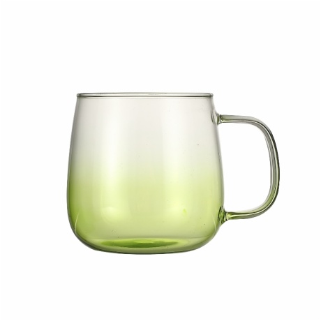 borosilicate green glass cup
