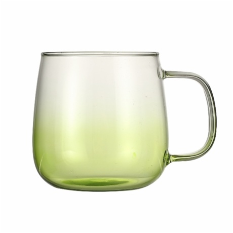 borosilicate green glass cup