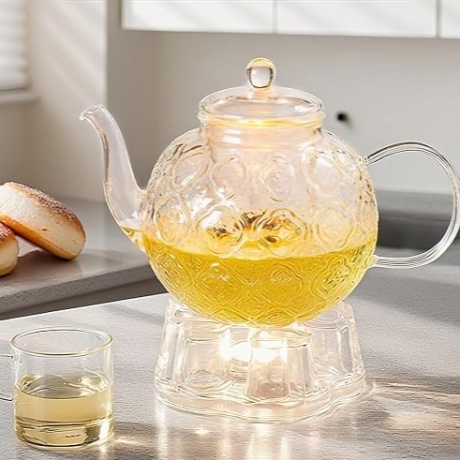 Borosilicate Microwave-Safe Glass Tea Kettle