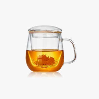 Borosilicate Tea Cup with Infuser and Lid