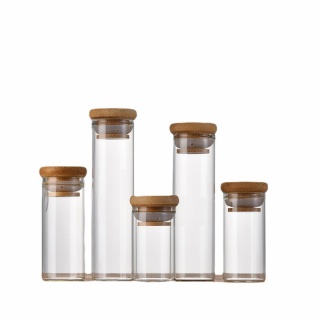Borosilicate Tube Bottle with Bamboo Cap