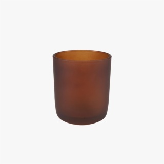Brown Frosted Candle Jar