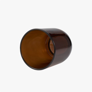 brown glossy candle jar