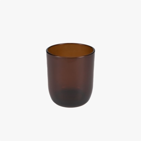 brown glossy candle jar