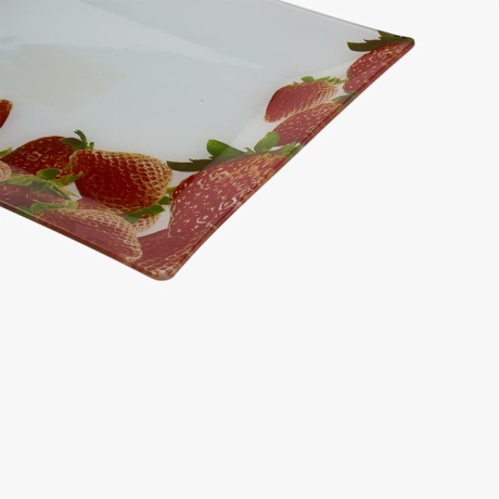 Custom Strawberry Glass Plate