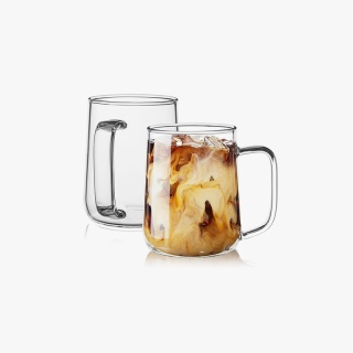 Clear Borosilicate Glass Mugs with Handles