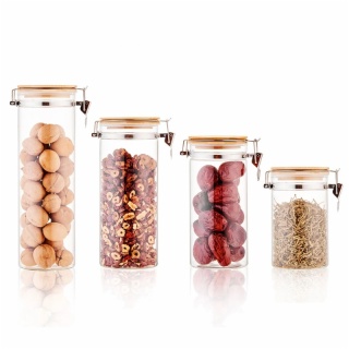 Clear Borosilicate Glass Sealed Jars