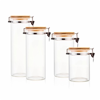 Clear Borosilicate Glass Sealed Jars