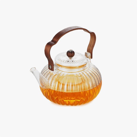 Clear Borosilicate Glass Tea Maker Water Kettle