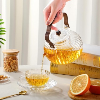 Clear Borosilicate Glass Tea Maker Water Kettle
