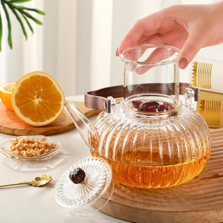 Clear Borosilicate Glass Tea Maker Water Kettle