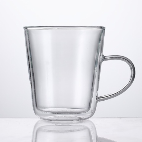 Clear Double Walled Espresso Glasses with Handle