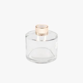 Clear Glass Diffuser Bottles with Gold Caps