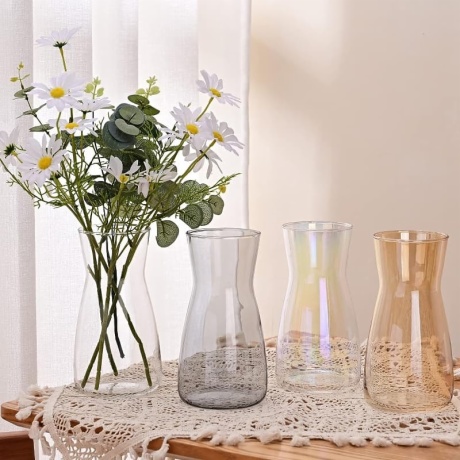 clear glass vase