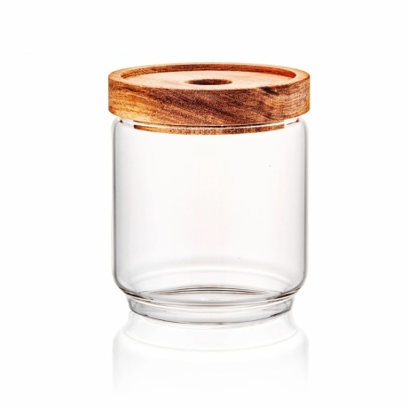 Clear High Borosilicate Food Storage Canisters with Lids