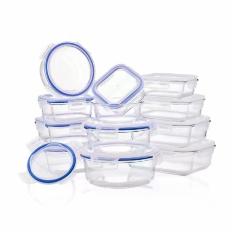 clear leak proof borosil glass tiffin box