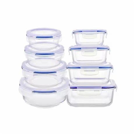 clear leak proof borosil glass tiffin box