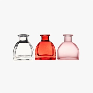 Clear Pink Glass Diffuser Bottles