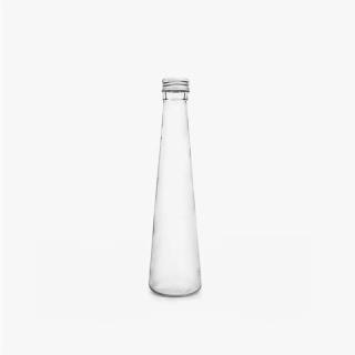 Cone Shape Glass Bottle with Metal Lid