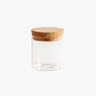 Natural Cork Lid Candle Jar with Sticker Label