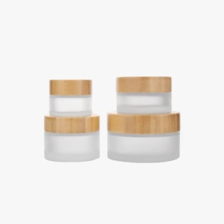 Cosmetic Jars with Bamboo Lids