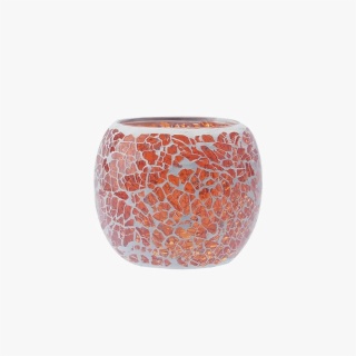Crackle Glass Candle Jar
