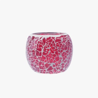 crackle glass candle jar