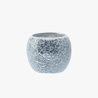 crackle glass candle jar