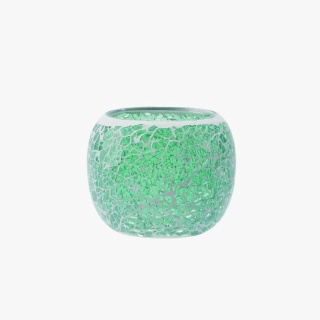 crackle glass candle jar