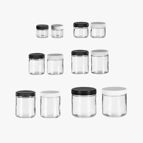 Cream Glass Jars