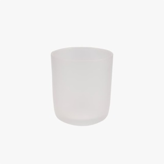 Curved Base Frosted Candle Jar