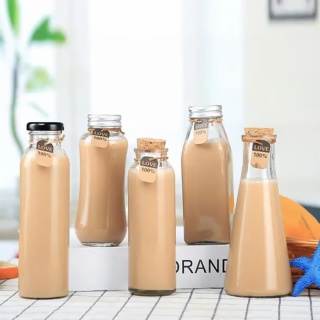custom glass milk bottles