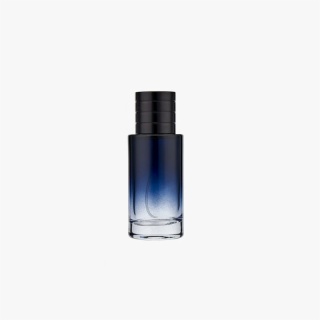 Cylinder Gradient Blue Perfume Bottles