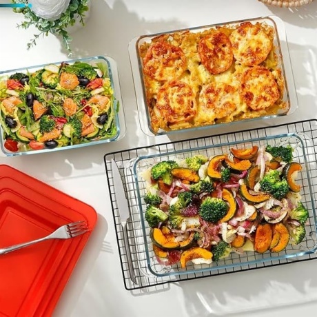 Deep Lasagne Dish with Lids for Oven