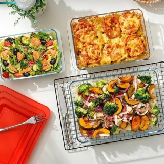 Deep Lasagne Dish with Lids for Oven