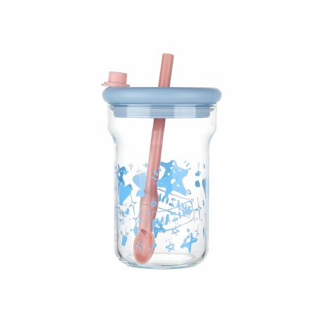 Drinking Jars with Lids and Straws