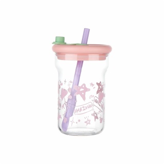 Drinking Jars with Lids and Straws