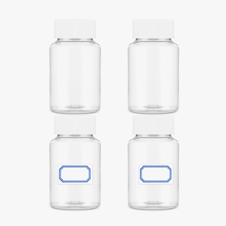 Empty Clear Plastic Pill Bottles