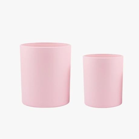 pink candle jar