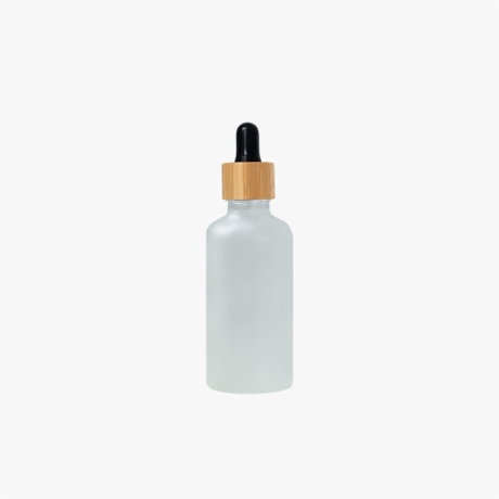Frosted bamboo dropper bottle