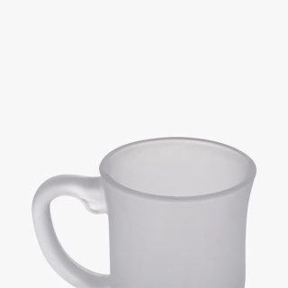 Frosted beer mug with handle