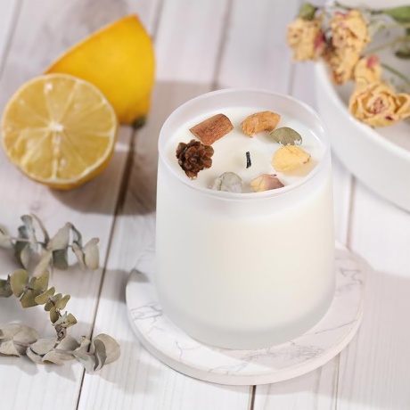 Frosted Borosilicate Glass Candle Jars
